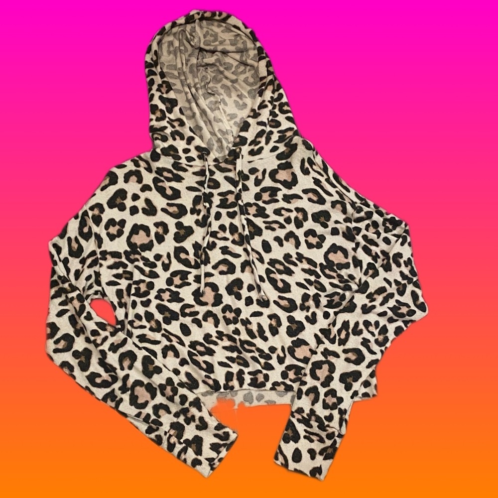 xs leopard lounge hoodie